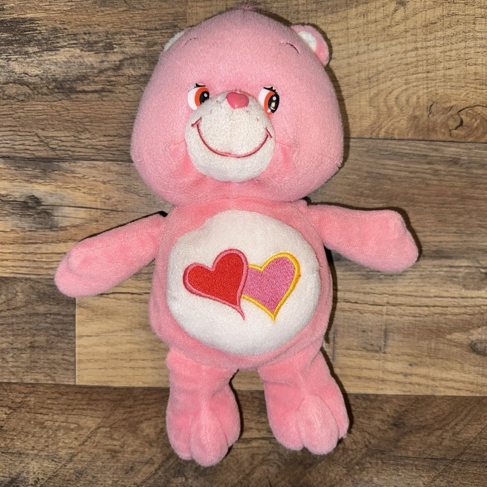 Vintage CareBears Love A Lot Bear 10" Pink 2003